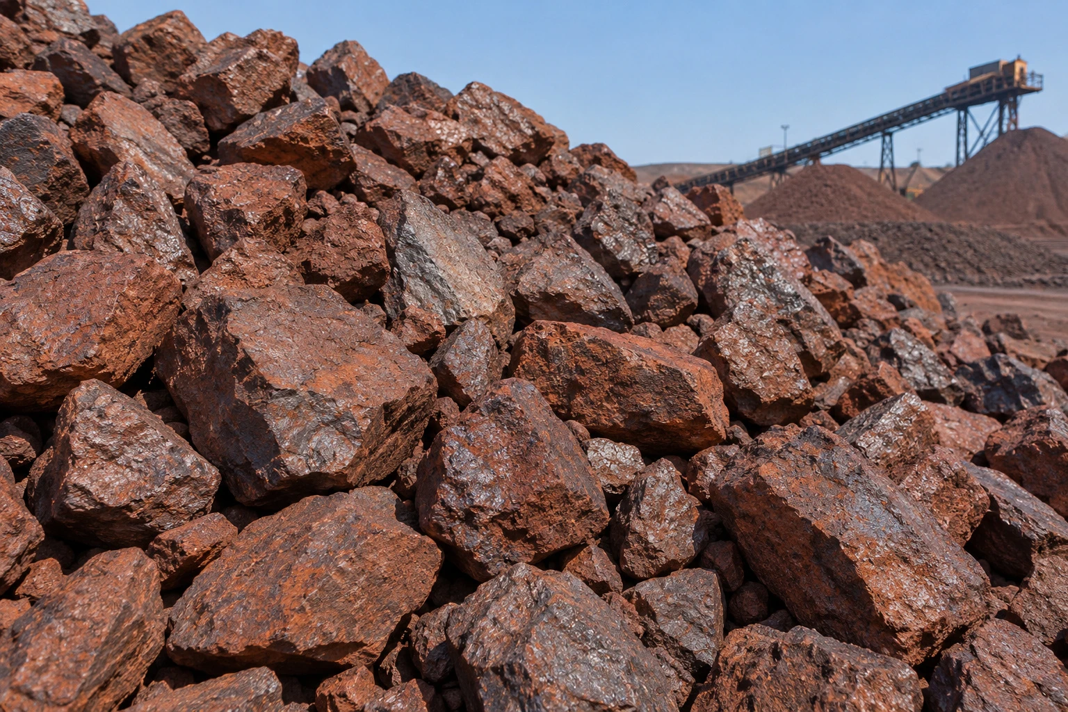 Iron ore stockpile